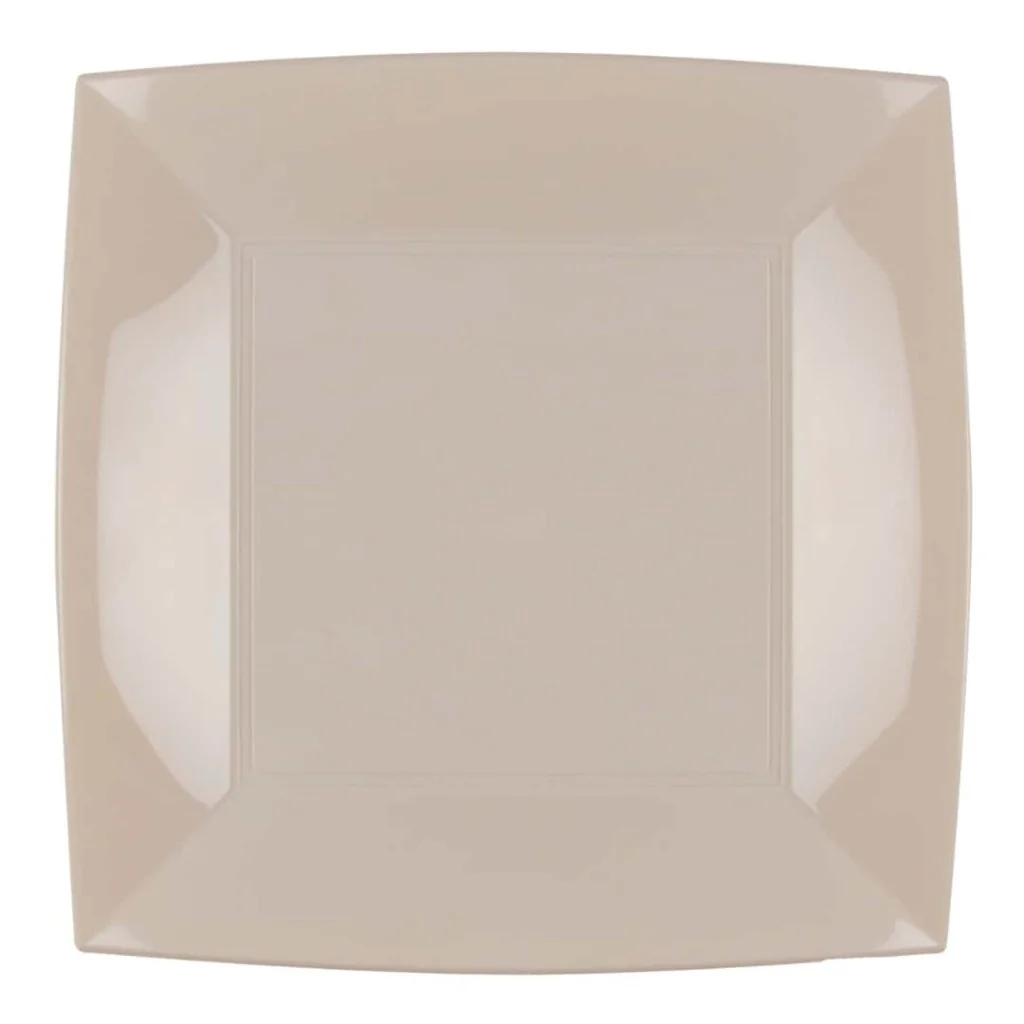 Piatti Piani Nice Taupe 23x23 cm 15 pz GOLD PLAST