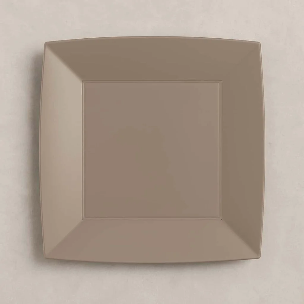 Piatti Piani Nice Taupe 23x23 cm 15 pz GOLD PLAST