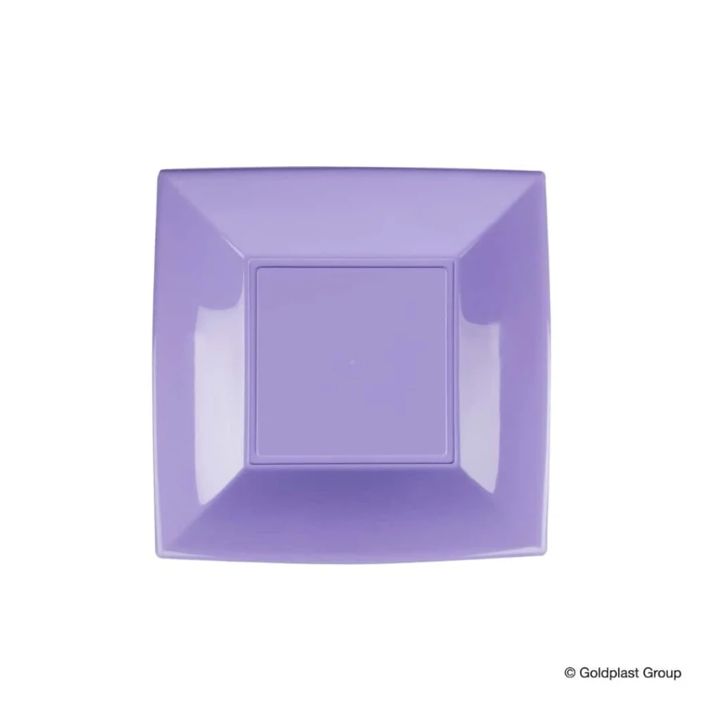 Piatti Dessert Nice Lilla 18x18 cm 25pz GOLD PLAST