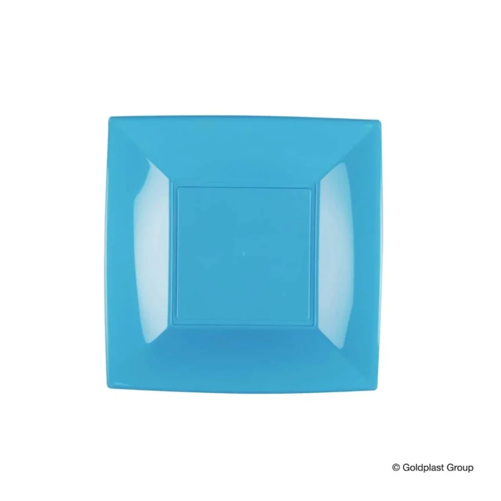 Piatti Dessert Nice Turchesi 18x18 cm 25pz GOLD PLAST