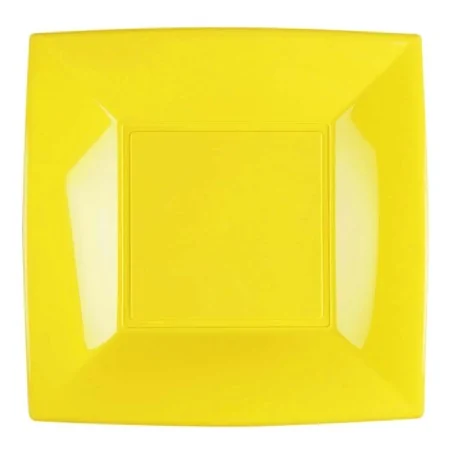 Piatti Dessert Nice Giallo Limone 18x18 cm 6pz GOLD PLAST