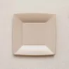 Piatti Dessert Nice Taupe 18x18 cm 15 pz GOLD PLAST