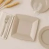 Piatti Dessert Nice Taupe 18x18 cm 15 pz GOLD PLAST