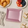 Piatti Rettangolari Nice Rosa Perlè 34,5x23 cm 6pz GOLD PLAST