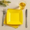 Piatti Dessert Nice Giallo Limone 18x18 cm 8pz GOLD PLAST