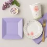 Piatti Dessert Nice Lilla 18x18 cm 25pz GOLD PLAST