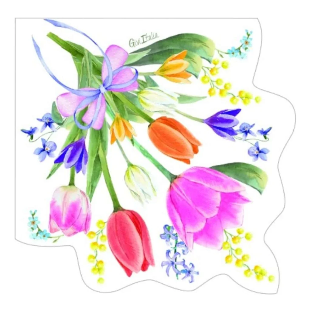 Tovaglioli Sagomati Tulip 33x33 cm 16pz GIVI ITALIA