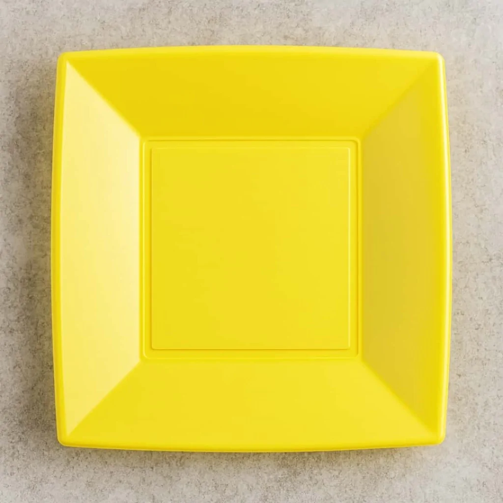 Piatti Dessert Nice Giallo Limone 18x18 cm 6pz GOLD PLAST