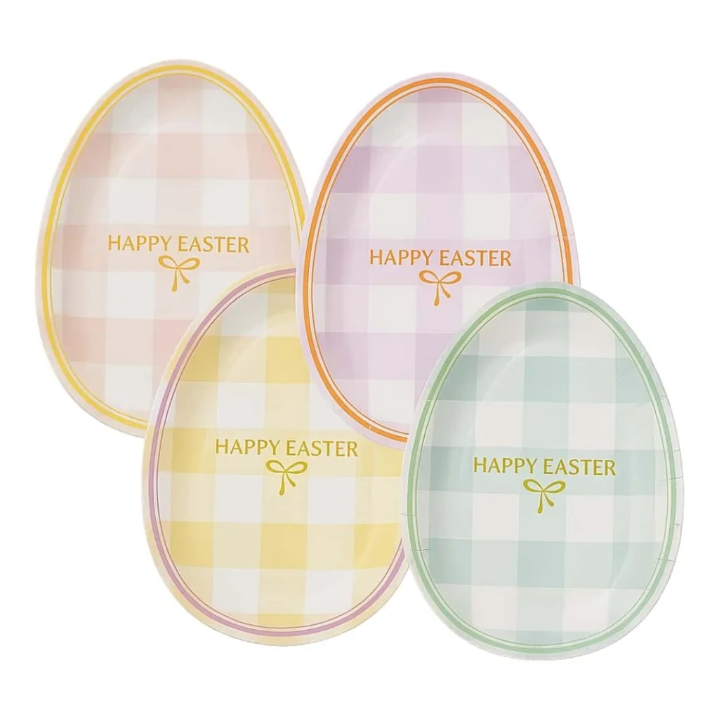 Piatti Piani Uovo Pasqua 22 cm 8pz GIVI ITALIA