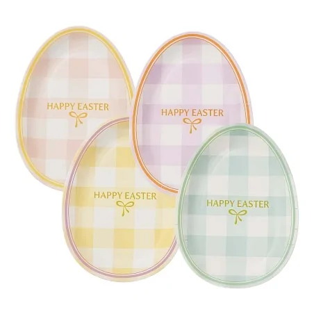 Piatti Piani Uovo Pasqua 22 cm 8pz GIVI ITALIA
