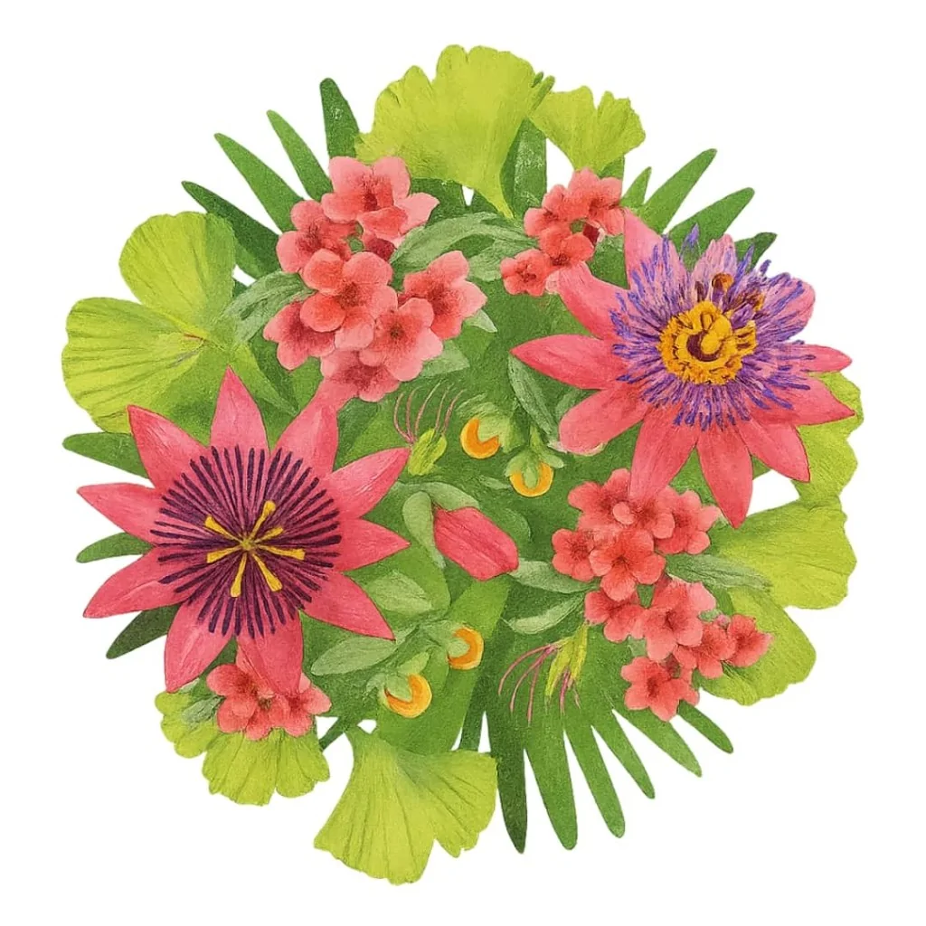 Sottopiatti Sagomati Passion Flowers 35 cm 4pz GIVI ITALIA