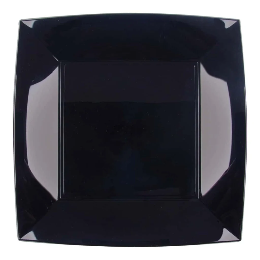 Piatti Piani Gold Nice Neri 23x23 cm 15pz GOLD PLAST