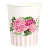 Bicchieri con Cover Floral Pink Rosa 250 cc 8pz GIVI ITALIA