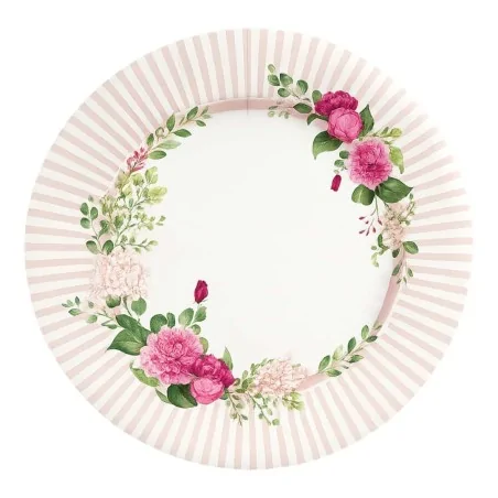 Piatti Piani Floral Pink Rosa 27 cm 8pz GIVI ITALIA