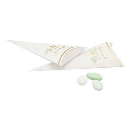 Coni Porta Confetti Prima Comunione Oro 8x17 cm 10pz GIVI ITALIA
