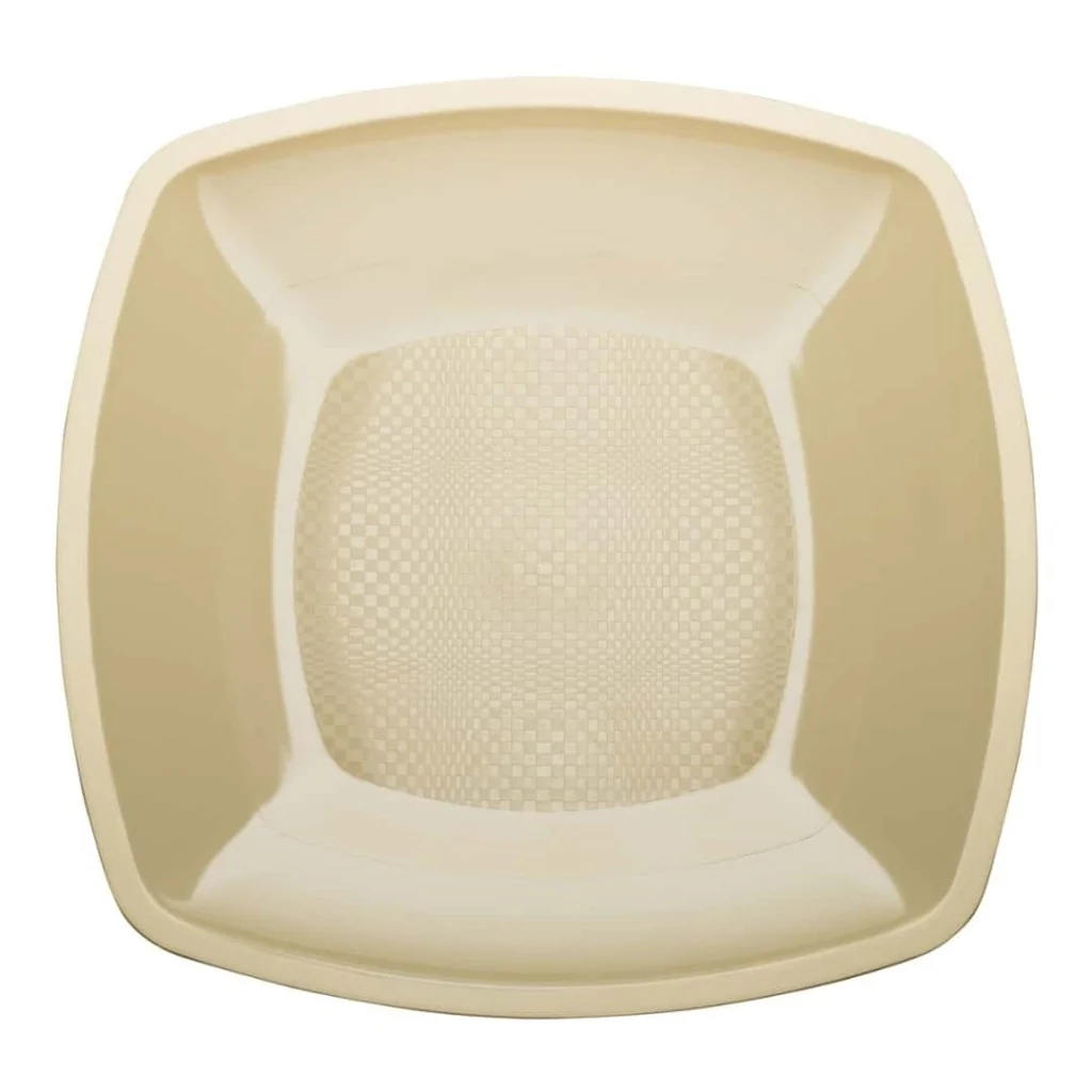 Piatti Piani Square Champagne 23x23 cm 15pz GOLD PLAST