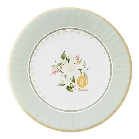Piatti Dessert Neve Di Natale Verdi ø 21 cm 8 pz GIVI ITALIA