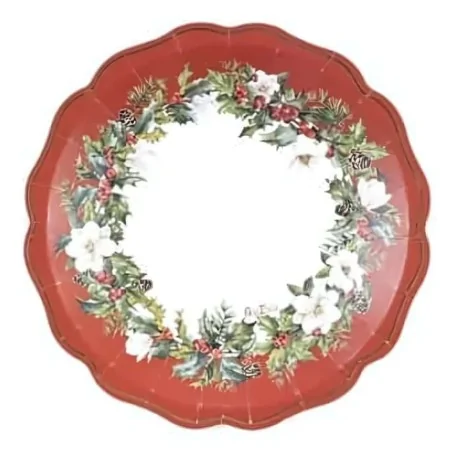 Piatti New Liberty Buon Natale Rossi ø 21 cm 8 pz GIVI ITALIA