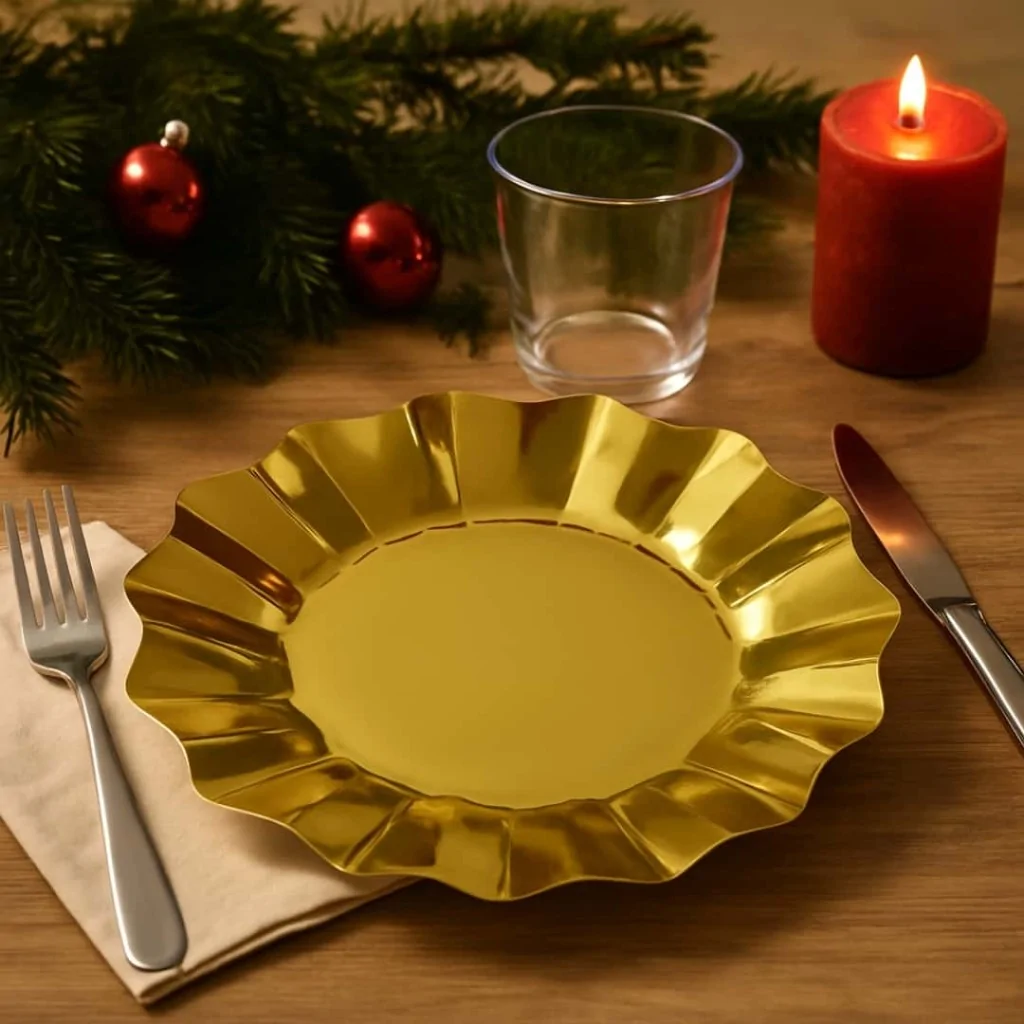 Piatti Piani New Shape Oro ø 27 cm 8 pz GIVI ITALIA