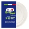 Piatto Piano Reusable Bianco 22 cm 33pz DOPLA
