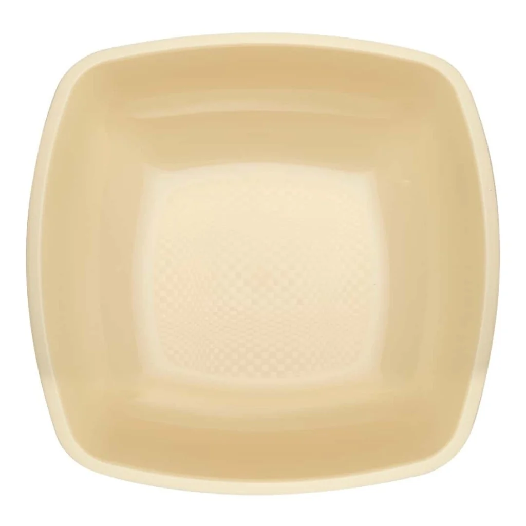 Piatti Fondi Square Champagne 18x18 cm 15pz GOLD PLAST