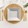 Piatti Fondi Quadrati Bianco Perlè 18x18 cm 15 pz GOLD PLAST