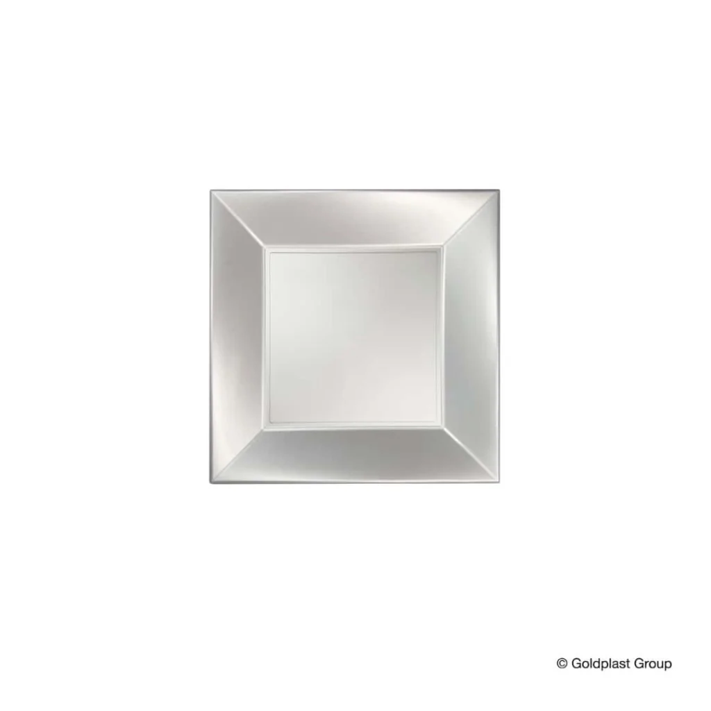 Piatti Piani Nice Bianco Perlè 23x23 cm 15pz GOLD PLAST