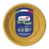 Piatto Piano Reusable Oro 22 cm 25pz DOPLA