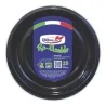 Piatto Frutta Reusable Nero 17 cm 25pz DOPLA