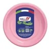 Piatto Fondo Reusable Rosa 20,5 cm 25pz DOPLA