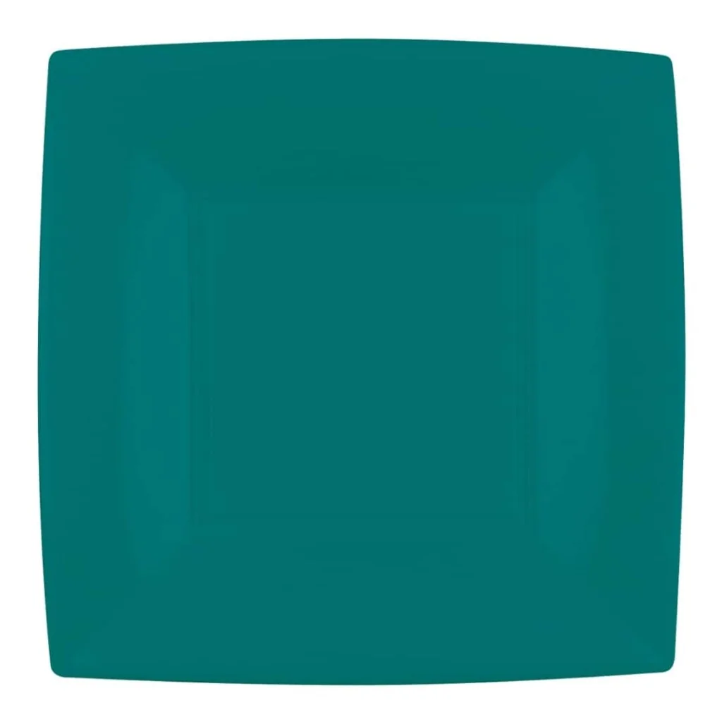 Piatti Dessert Nice Verdi Teal Green 18x18 cm 25pz GOLD PLAST