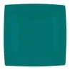 Piatti Dessert Nice Verdi Teal Green 18x18 cm 25pz GOLD PLAST