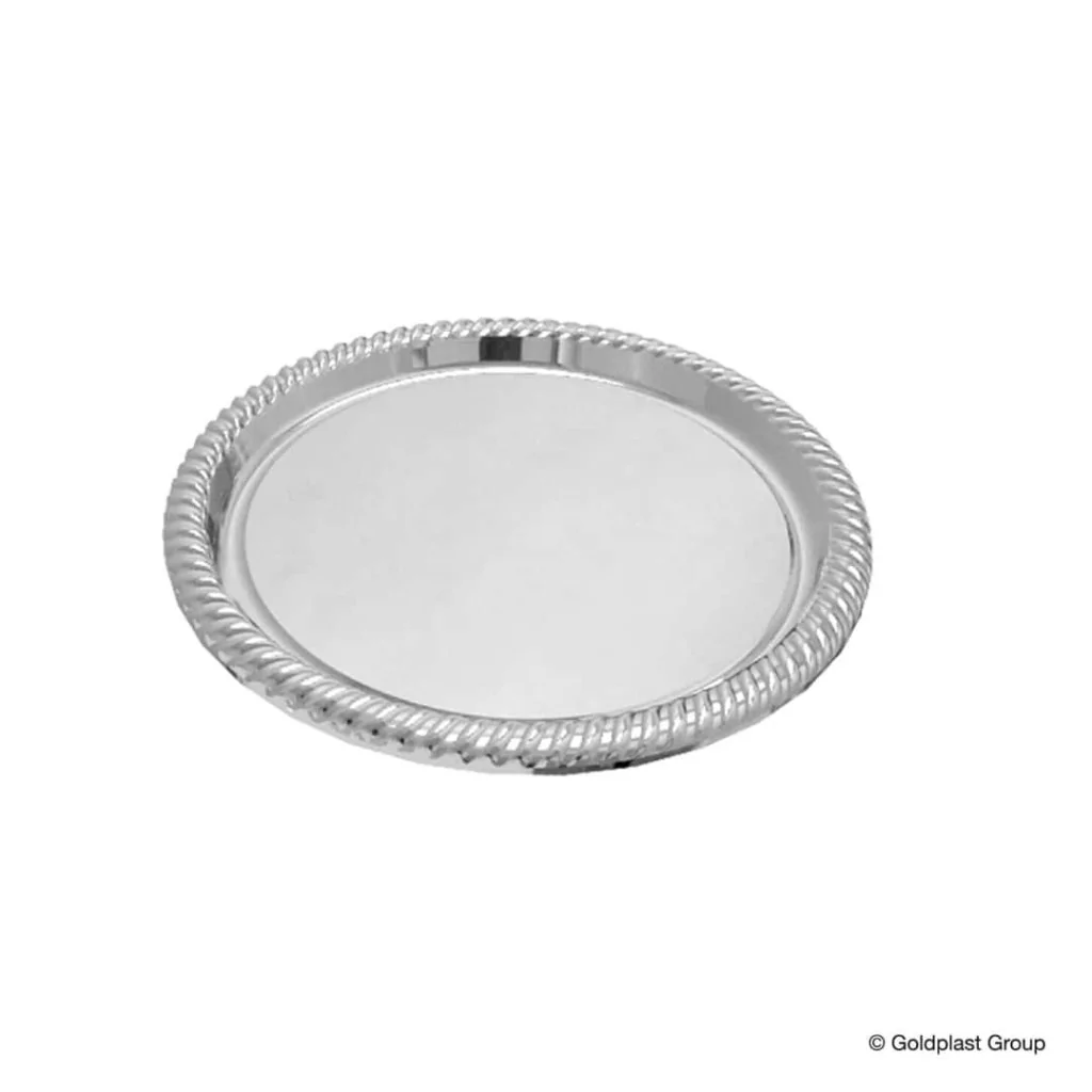 Vassoi Deco Grandi Argento ø 34 cm 5pz GOLD PLAST