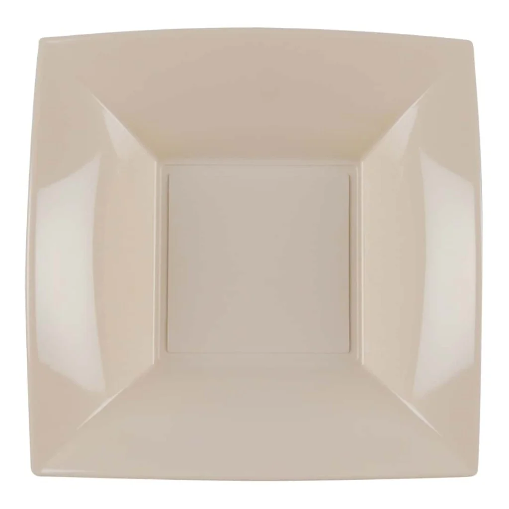 Piatti Fondi Quadrati Nice Riutilizzabili 18x18 cm 25 pz GOLD