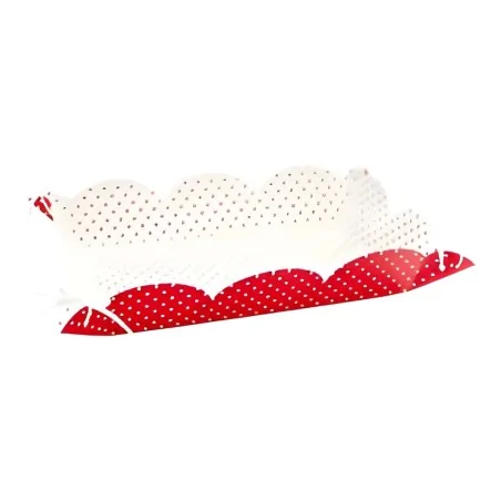 Vassoi Pois Rosso con Laccetti 15x23 cm 4 pz GIVI ITALIA