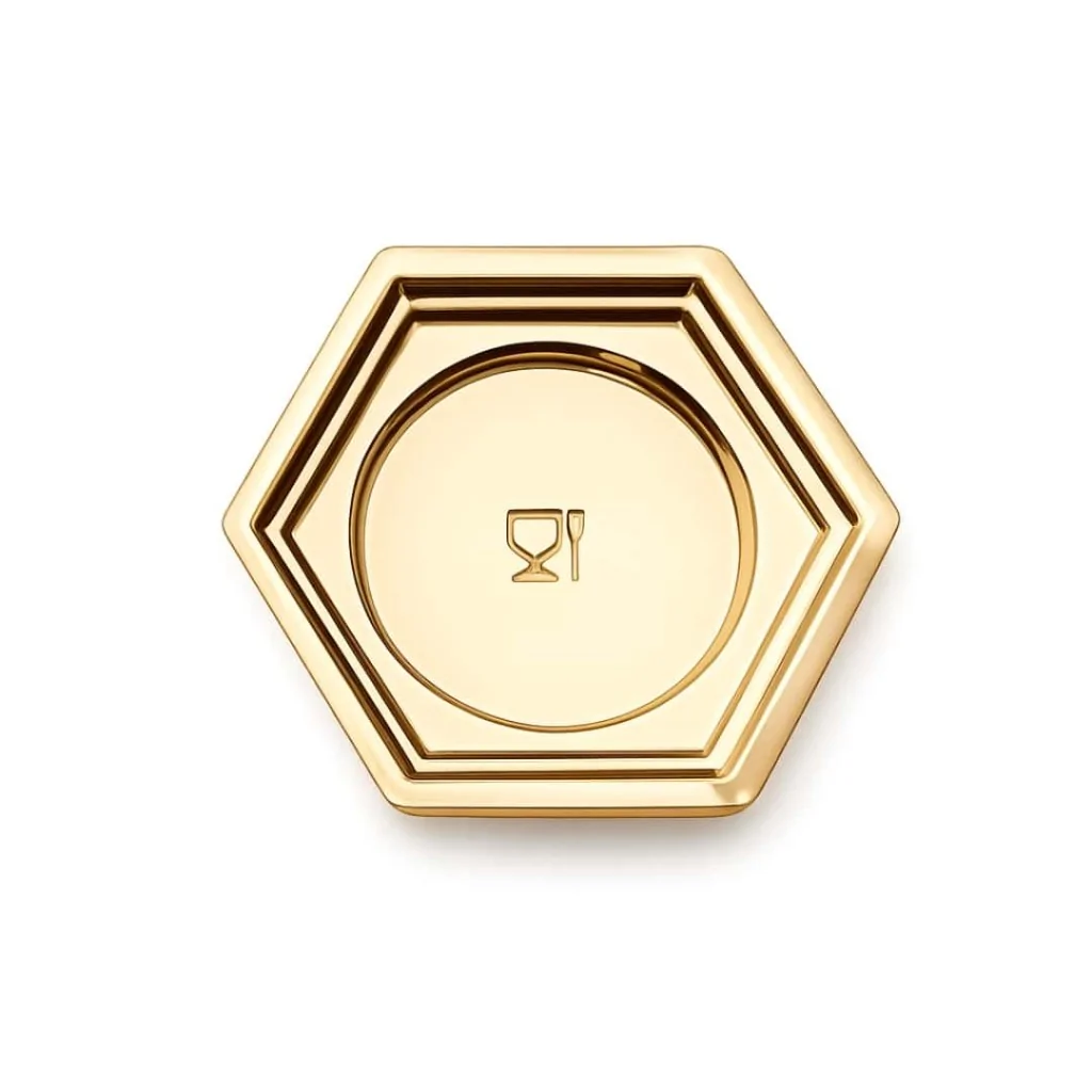 Vassoi Dolci Mignon Oro Esagonali 7 cm 100pz POLOPLAST