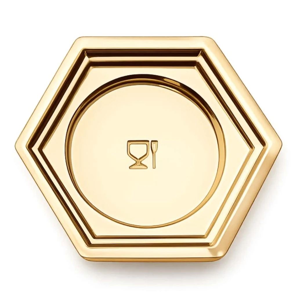 Vassoi Dolci Mignon Oro Esagonali 7 cm 100pz POLOPLAST