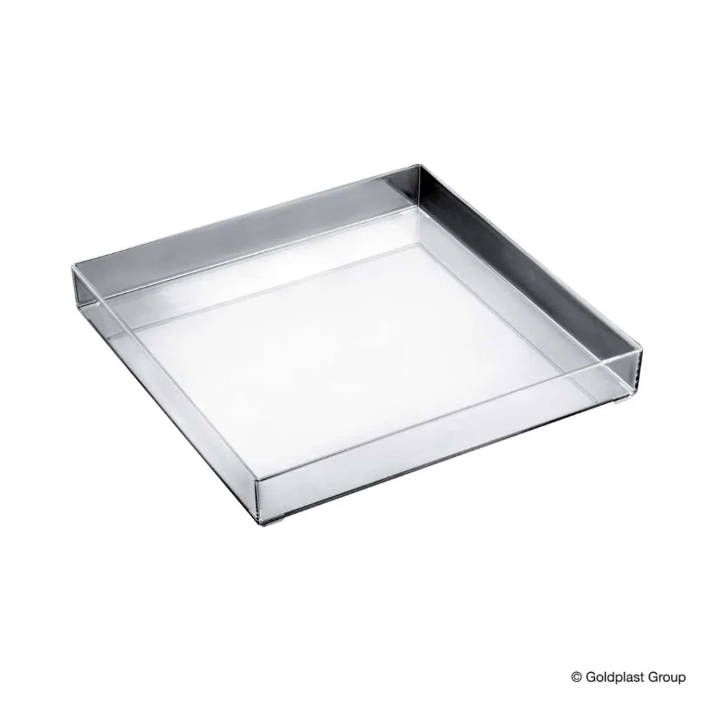 Vassoio Fashion Trasparente 30x30 cm GOLD PLAST