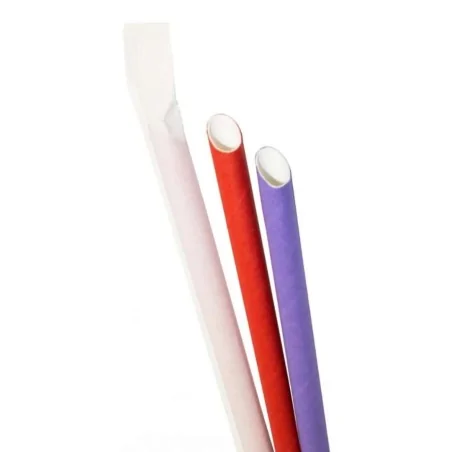 Cannucce Carta Bubble Tea Imbustate 20/1,2 cm 100pz IMBALLAGGI