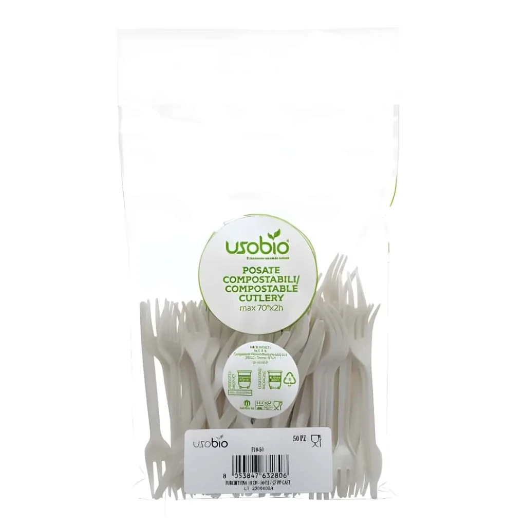 Mini Forchettine Bio Cpla Neutre 10 cm 50pz USOBIO