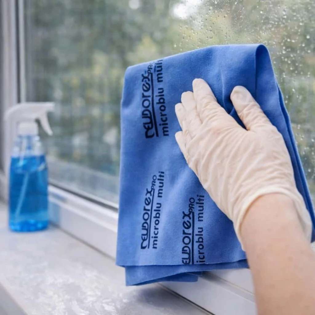 Panno Pulizie Vetri Microblu 40x50 cm 5pz EUDOREX