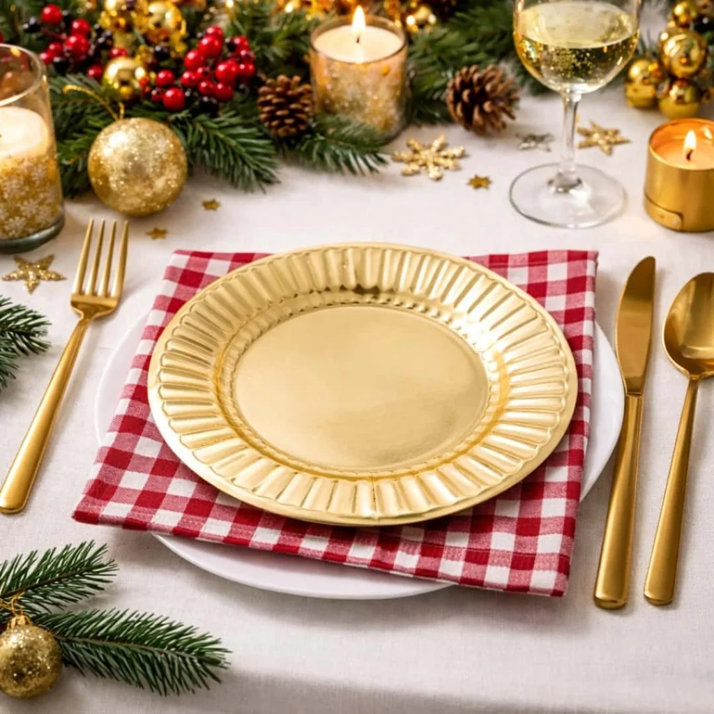 Piatti Piani Dessert Oro Gold Satin ø 21 cm 8pz GIVI ITALIA