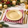 Piatti Piani Dessert Oro Gold Satin ø 21 cm 8pz GIVI ITALIA