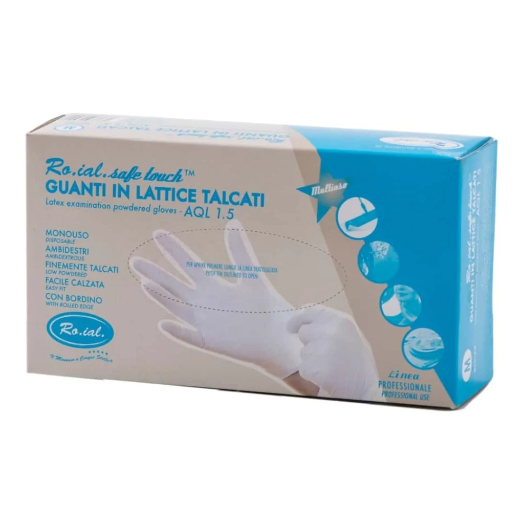 Guanti Lattice Talcati Safe Touch 100 pz RO.IAL