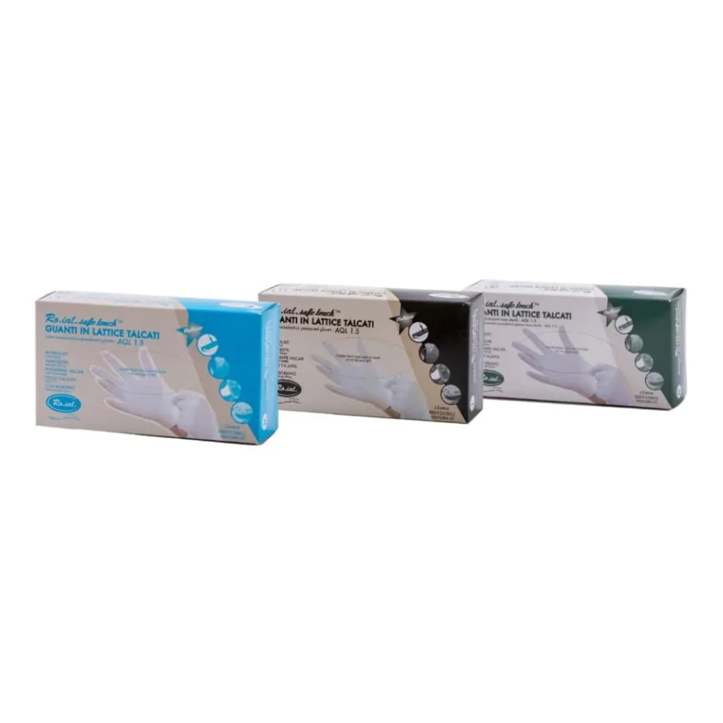 Guanti Lattice Talcati Safe Touch 100 pz RO.IAL