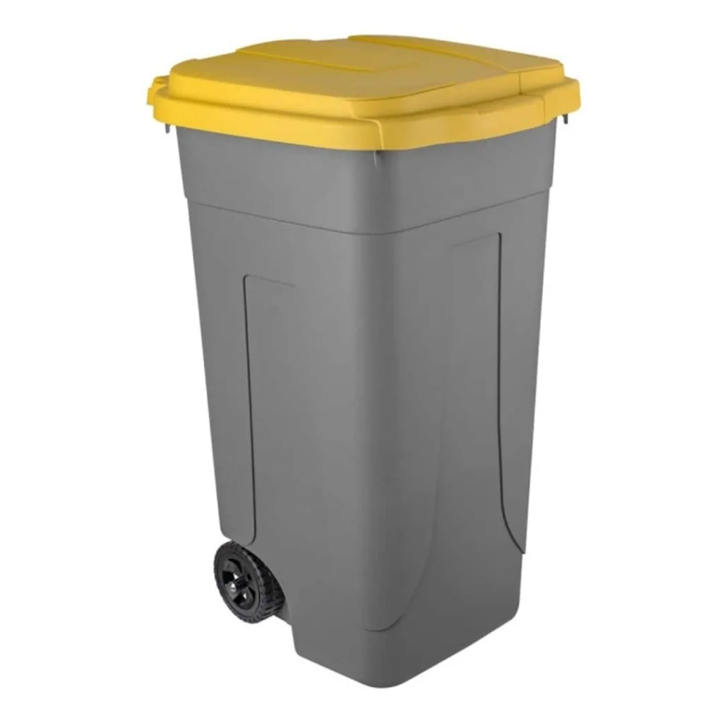 Bidone Carrellato Ottanta Giallo 80 lt MOBIL PLASTIC