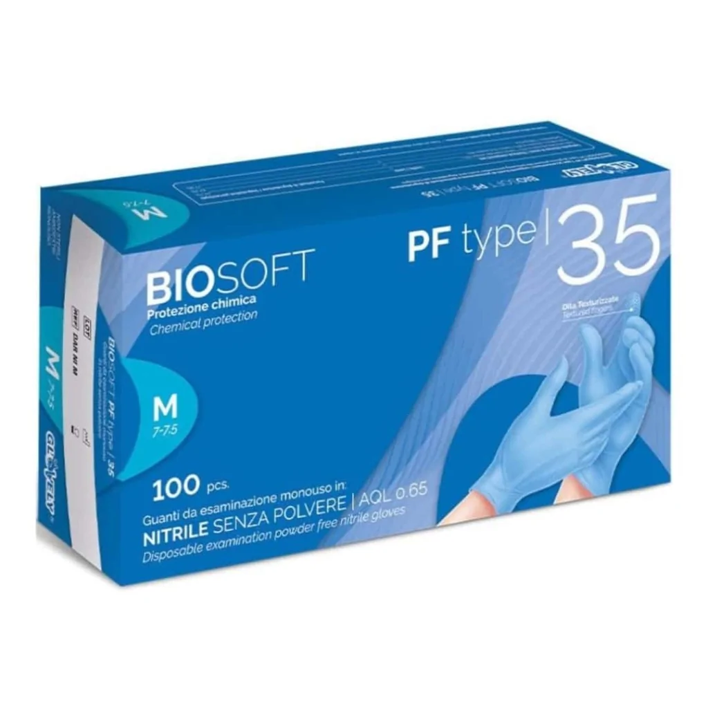 Guanti Nitrile Biosoft Pf Type 35 Tg. 