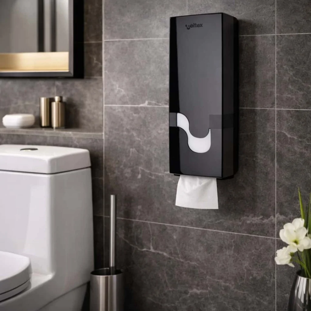 Dispenser Carta Igienica Intercalata Nero Megamini INDUSTRIE