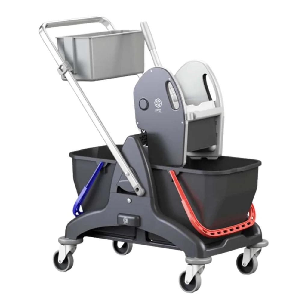 Carrello Pulizie Bis Black 2P con Vaschetta e Strizzatore IPC