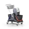 Carrello Pulizie Bis Black 2P con Vaschetta e Strizzatore IPC
